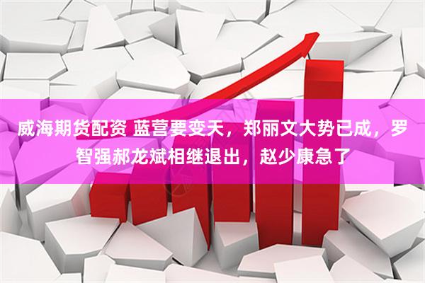 威海期货配资 蓝营要变天，郑丽文大势已成，罗智强郝龙斌相继退出，赵少康急了